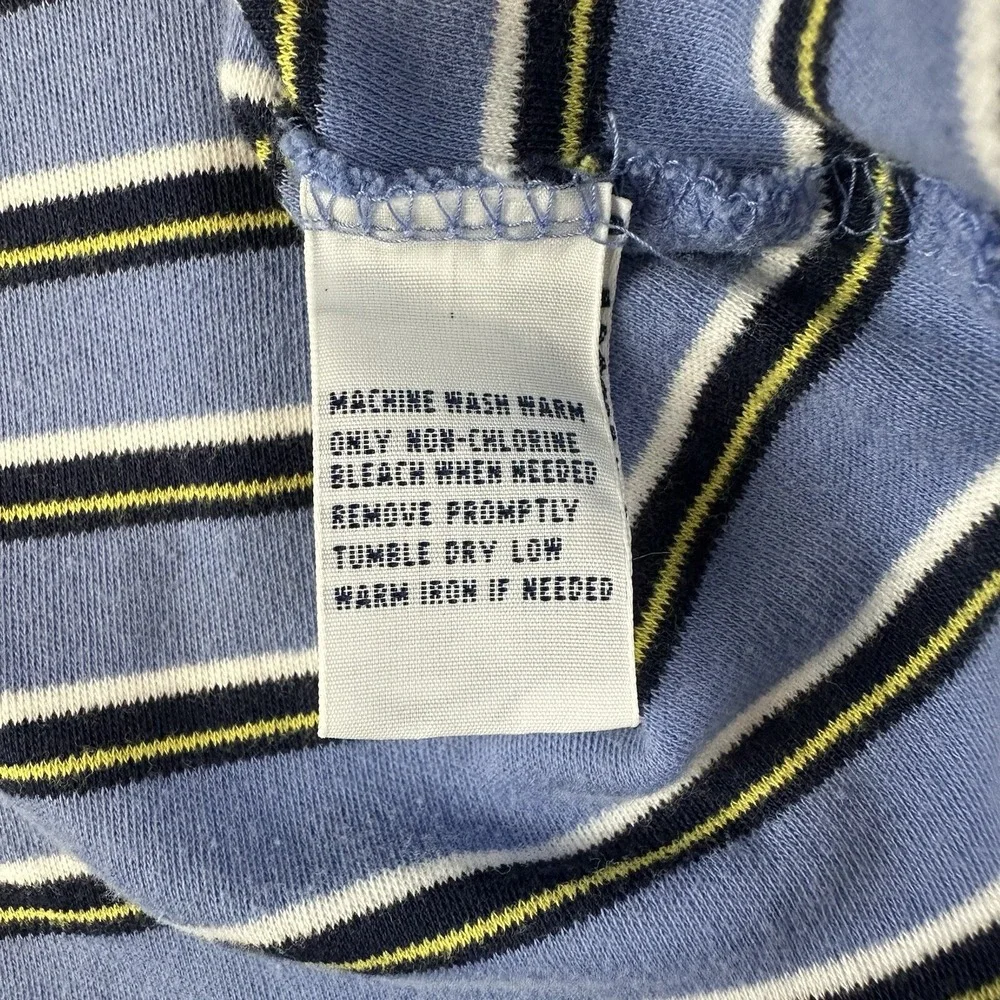 Polo Ralph Lauren Polo Shirt‎ Men's Large Blue Striped Yellow Pony Preppy